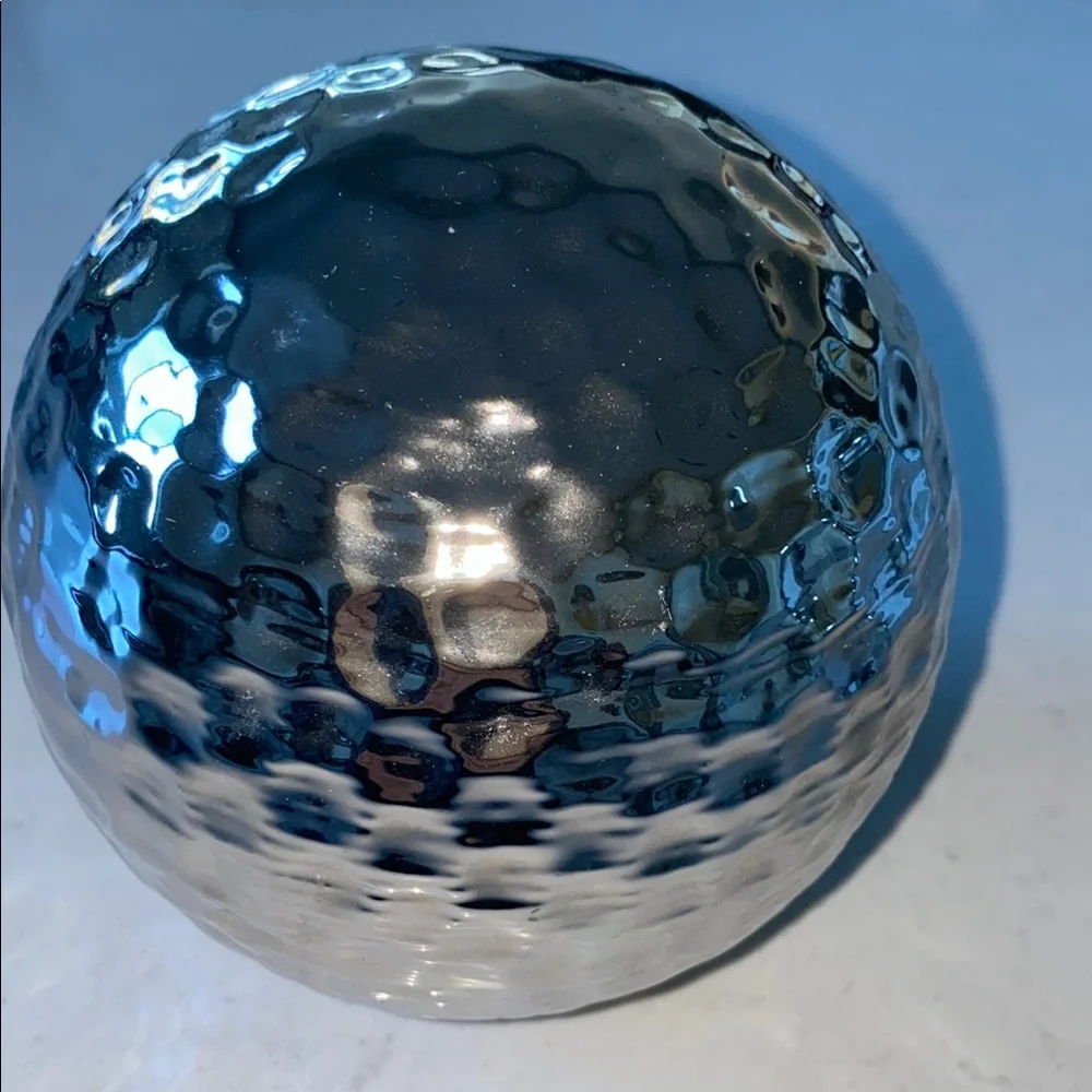 Silver Hammered‎ Decorative Sphere